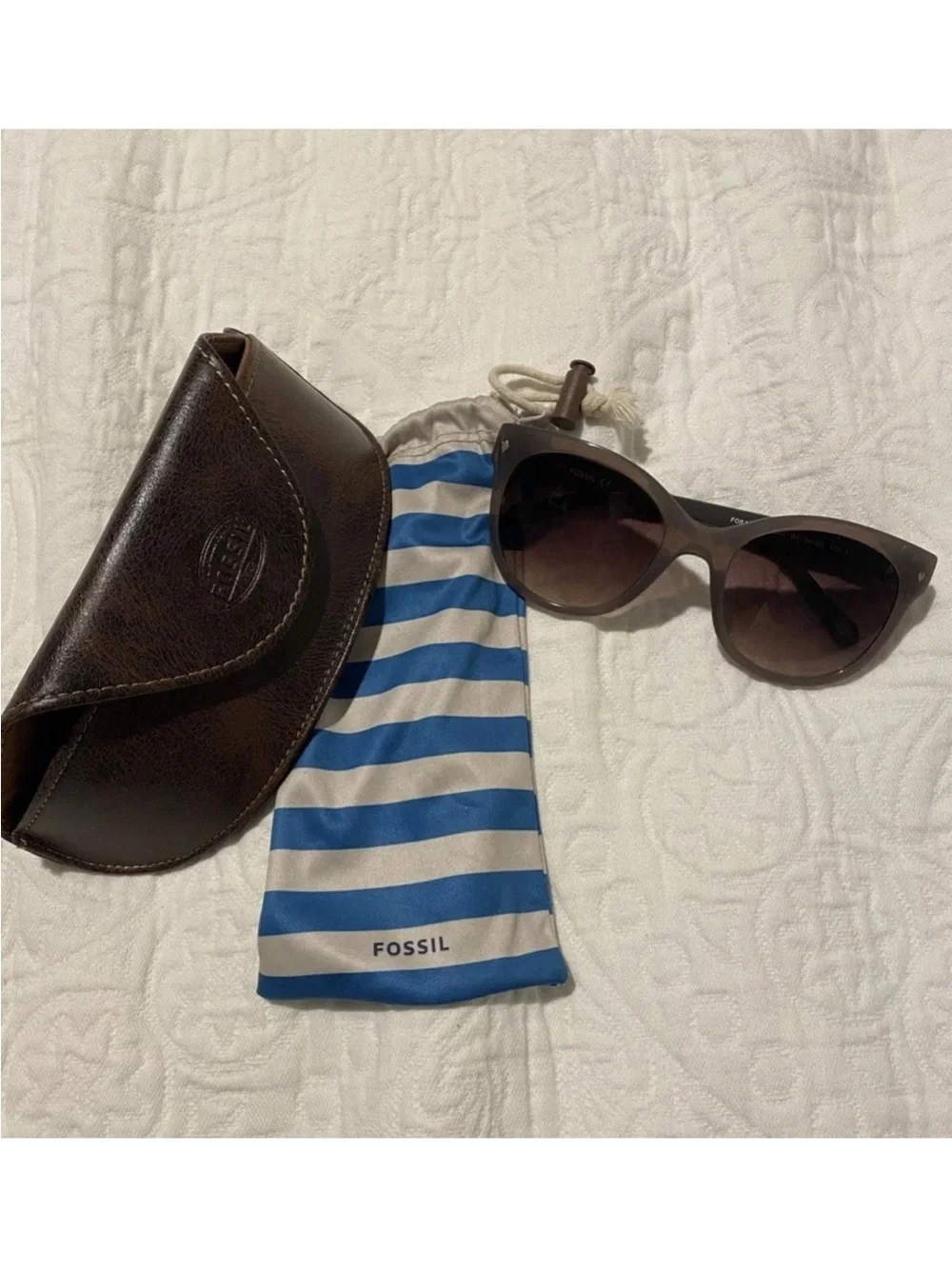 Fossil Women's Taupe Frame Gradient Lens Sunglasses